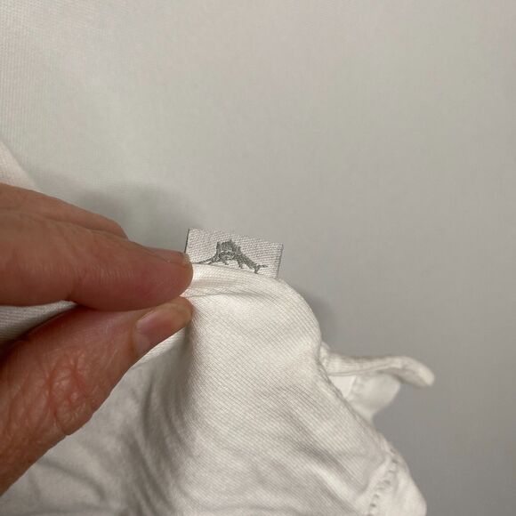 Tommy Bahama White Pima Cotton Polo Relax Shirt Size L - Picture 4 of 11